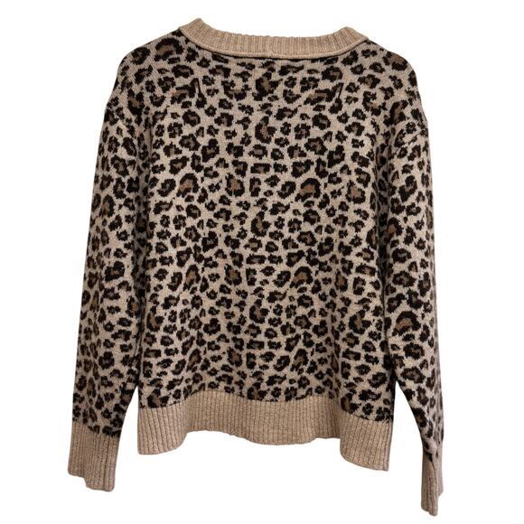American Eagle Leopard Print Sweater | Size Small - Picture 2 of 6